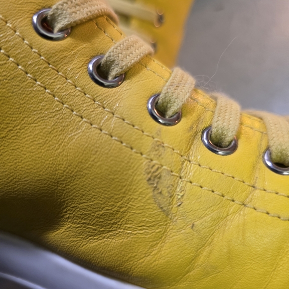 Vibrant Yellow High-Top Sneakers - Picture 5 of 5